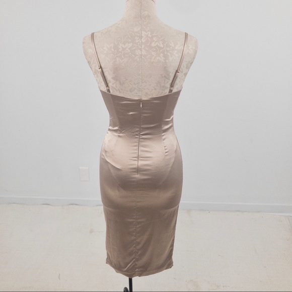 Princess Polly 4 Corset Bustier Bodycon Dress Gold - Picture 5 of 9